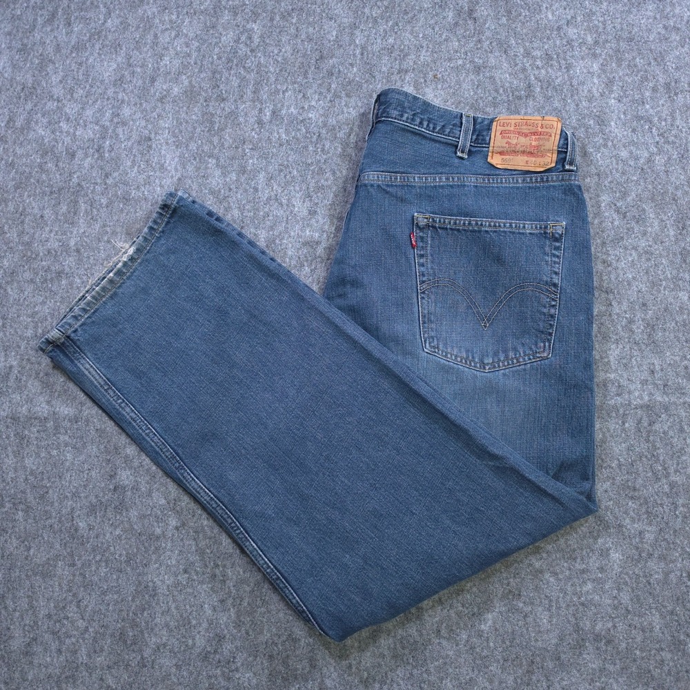 Levis 569‎ Loose Straight Blue Denim Jeans Mens W40 L32 Medium Wash 005690575